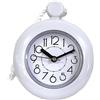 Generic Orologio digitale da comodino da appendere alla parete, per bagno e doccia, moderno, piccolo, silenzioso, vintage, con ticchettio, non decorativo, da cucina, sveglia digitale a batteria (bianco