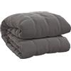 vidaXL Coperta Ponderata Grigia 135x200 cm 10 kg Tessuto