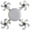 Generico Ventilatore a Soffitto con Luce LED Avvitabile E27, Telecomando Incluso, 3 Velocità e 3 Temperature Colore (3000K-6000K) per Camera da Letto, Cucina, Garage (4 Testa)
