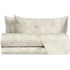 hermet Laura Biagiotti, Set Lenzuola Matrimoniali Cotone, Completo Letto a Fantasia, 100% Cotone, Lenzuolo Sopra + Lenzuolo Con Angoli + Coppia Federe, Tesia Avorio