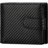 GAEKEAO Portafogli Uomo in Vera Pelle, Portafoglio da Uomo con blocco RFID con 15 Porta Carte di Credito, 1 Finestra ID, Portamonete Cerniera, 2 Scomparti Banconote, Bifold Portafogli