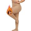 Sfit Collant termici da donna, taglie forti, imbottiti, in pile, spessi, caldi, leggings di peluche, color carne, XL-XXL