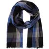 Lindenmann Sciarpa Tessuta Uomo 100% Viscosa, Blu-Beige-Marrone