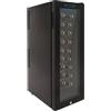 HarBin-Star - Frigorifero per vino, 30 bottiglie, 90 l, illuminazione a LED, freestanding Wine Fridge con touchscreen, porta in vetro rinforzata, 50,5 x 34,5 x 98,5 cm