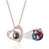 Easycosy Collana con Foto Personalizzata per Donna - Foto Dentro Proiettata, Gioielli a Cuore Personalizzati, Regali Originali per Lei, Moglie, Mamme, Regalo Donna Compleanno Anniversari