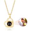 Easycosy Collana con Foto Personalizzata per Donna - Foto Dentro Proiettata, Gioielli a Cuore Personalizzati, Regali Originali per Lei, Moglie, Mamme, Regalo Donna Compleanno Anniversari
