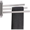 KOKOSIRI Portasciugamani da bagno girevole a 3 binari per bagno in acciaio inox nichel spazzolato B5007BR-A3