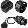 Yosoo Cavo Adattatore per Auto Connettore Adattatore OBD2 da 20 Pin a 16 Pin Cavo Scanner per Auto Stabile per Cavo Adattatore E36 E38 E39 E46 E53 X5 Z3riduzione 20 Poli Obd, Presa