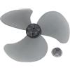 CWOQOCW Parte di ricambio per ventola da 40,6 cm, 3 foglie, per pavimento, parete, tavolo, accessori per ventilatore elettrico, trasparente (nero)