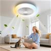 Aigostar Ventilatore da Soffitto Con Luce e Telecomando, Lampadario con Ventilatore da Soffitto con Timer, Luminosità Regolabile e Temperatura Colore 2700K-6500K, 6 Velocità, Silenzioso, Motore DC