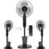 Zilan Ventilatore a piantana 3 in 1 con raffreddamento ad acqua, molto silenzioso, condizionatore mobile senza tubo di scarico, ventilatore a torre con telecomando, purificatore d'aria, timer Tower Fan