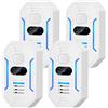 LOPHE Repellente Ultrasuoni, 4 Pack Anti Zanzare Elettrico, Antizanzare Ultrasuoni per Zanzare, Topi, Ratti, Scarafaggi, Insetti, Formiche, Cimici, Ragni e Altri Roditori