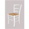 S.I.S.A. di G.&G. srl SISA srl, Sedie Sala da Pranzo e Cucina in Legno, Arredo Casa, Modello Paesana, Laccato Bianco, Seduta Paglia, 45x37x87, Made in Italy, Ordine Minimo 2 Pezzi