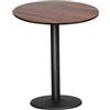 OHMG Tavolo da bar, 60 x 60 x 75 cm, tavolo da pranzo industriale retrò,tavoli da cucina da bistrot rotondi/quadrati, tavoli da bistrot in metallo e legno, stile industriale (rotondo-B)
