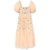 Frock and Frill Abito Impreziosito Vestito per Occasioni Speciali, Mandorla, 46 Donna