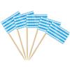 AhfuLife 100 Bandiera Oktoberfest Stuzzicadenti da Cocktail, Bavarese Bandiere Stuzzicadenti per Panini, Tazze di Carta, Frutta, Forniture per Feste, Decorazioni Bar (Oktoberfest, 100 Pcs)