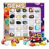 Byncceh Set di 25 Pezzi Naturali minerali Pietre Naturali esemplari fossili, Rocce e Minerali Collezionare, per la Scuola educazione geologica Decorazioni per la casa Regalo per Bambini
