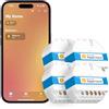 Meross Interruttore Smart WiFi MSS810 | Filo Neutro Richiesto | Switch per Controllo Luce | Comando Vocale & Controllo Remoto | Compatibile con Apple HomeKit, Alexa e Google Home | 4 PCS