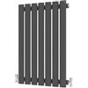 Radbliss Radiatore Orizzontale Colonna Ovale 600x413mm Antracite Singolo Riscaldamento Centrale Designer RAD