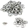 MUWINC Occhielli per Tessuti, 100 Set, Diametro Interno 10 mm, Argento