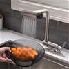 SJQKA Rubinetto da cucina pieghevole, 4 modalità di spruzzatura dell'acqua, ad alta pressione, per davanzale, in acciaio inox 304