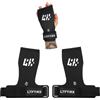 LYFT-RX Valiant Chalkless Grips, di Gomma, Senza Magnesio, Paracalli di Crossfitness, Gimnastica, Sollevamento Pesi, Weightlifting, Gym, Wod, Lift Glove w/Wrist Strap, Hand Palm Grip, Size MEDIUM