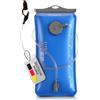 SASMO Sports SASMO® - Bolla d'acqua 3 l, con 2 aperture, rinforzata con materiale, resistente agli strappi, 3 l, con tubo per bere, extra lunga, 100 cm, per escursioni e sport all'aria aperta