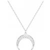 Sofia Milani - Collana da Donna in Argento 925 - con Pietra Zircone - Ciondolo a Luna - 50258