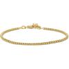 MIORE Bracciale Donna Argento 925 con Catena a Sfere da 19 cm Placcato Oro 18 Carati, Chiusura Regolabile, Gioiello Anallergico, Made in Italy, Confezionato in un Elegante Portagioie