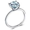 Bellitia Jewelry Anelli con 3 Carato Diamante Simulato CZ Anello Solitario Argento 925 Placcato Oro 14k/Oro Bianco, Anello Zirconi Donna Fidanzamento Fedine Promessa per Donne Ragazze