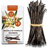 Vanesencia 7 Bacche di Vaniglia Bourbon XL 15-18 cm | Vaniglia Bourbon Madagascar Gourmet | Baccelli Carnosi Naturali | Aroma intenso | Busta richiudibile | VANESENCIA