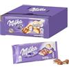 MILKA Bubbly White, Cioccolato al Latte delle Alpi con Ripieno Bianco Aerato, Confezione da 15 Barrette