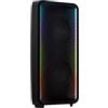 SAMSUNG Sound Tower MX-ST50B, Batteria integrata (18h), Audio bidirezionale, Resistente all'acqua (IPX5), Modalità karaoke, Potenza elevata da 240 watt, Black