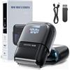 Yeerain Mini Rasoio Elettrico da Barba con Display LED | Rasoio Elettrico per Uomo Impermeabile IPX7, Portatile, Silenzioso e Lavabile