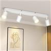 ZMH LED Plafoniera a 4 fiamme - Plafoniera GU10 Faretto da soggiorno Faretto da soffitto moderno Design girevole Bianco per corridoio Camera da letto - senza lampadina