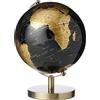 Lesser & Pavey, mappamondo, Oro e Nero., 19 cm