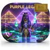 PURPLE LEGACY® Supporto 34 x 27,5 x 2,7 cm - Lamiera metallica - Design cyberpunk egiziano - Vassoio pratico con angoli arrotondati (Lotus Magic Big)