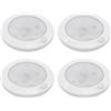 Dream Lighting Luce LED 12v Camper Plafoniera Soffitto Moderna Dimmerabile IP44 76MM 2,4W 3000K Bianco Caldo per Caravan Barca 4 Confezioni