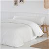 COTTON ARTean Copripiumino in cotone percalle 100% 200 fili TULA Letto da 150 include copripiumino 240 x 220 + 2 federe. 100% cotone percalle. Chiusura con bottoni. Beige chiaro con strisce in nero