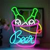 UExnkj-Y Luce al Neon Beer Insegna al Neon Barile di birra con interruttore dimmerabile alimentato tramite USB LED neon adatto per ristoranti, feste, barbecue, bar, illuminazione da parete