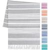 Artexia Telo Mare Grande In Cotone Riciclato Telo Spiaggia 90x180 cm Asciugamano Da Spiaggia Telo Mare XXL Asciugatura Rapida Ultra Leggero E Morbido (Grigio)