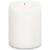 EDZARD Candela permanente Cornelius (altezza 9 cm, diametro 8 cm) bianco, utilizzabile su entrambi i lati per candeline standard e candeline più alte con involucro in plastica