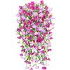 YSUVIN Fiori Finti da Esterno, 2 Pezzi Piante Finte da Esterno, Petunia Pianta Fnta Cadente, Fiori Artificiali Realistici Petunia Finti per Decorazioni Interno Balconi Giardino