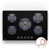 Klarstein Piano Cottura 5 Fuochi Gas, Piano Cottura a Gas Integrato 10400W, Piano Cottura 5 Fuochi Gas Incasso in Acciao Inox, Piano Cottura 5 Fuochi Gas per Wok, Piano Cottura a Gas 5 Fuochi