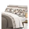 IlGruppone Il Gruppone Passione Casa Completo Letto 100% Caldo Cotone di Flanella Lenzuolo sotto con Angoli + Lenzuolo sopra + Federe Linea Gnomi - Una Piazza e Mezza - Beige