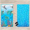 INNDUN Daunex Telo Mare in Microfibra Double Face 100 x 170 cm - Blu