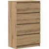 vidaXL Credenza Rovere Artigianale 60x35x98,5 cm in Legno Multistrato, armadietto, credenza, Armadio da corridoio, Buffet, Armadio da Cucina