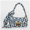 Mimi Mua BORSA A MANO TRAPUNTATA IN FANTASIA - BIANCO/BLU