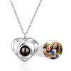 Easycosy Collana con Foto Personalizzata per Donna - Foto Dentro Proiettata, Gioielli a Cuore Personalizzati, Regali Originali per Lei, Moglie, Mamme, Regalo Donna Compleanno Anniversari