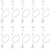 Generic Sistema per appendere quadri regolabile con gancio a vite laterale, 2 m, filo trasparente invisibile, carico massimo 15 kg, kit di ganci bianchi per cornice (trasparente, confezione da 10 pezzi)
